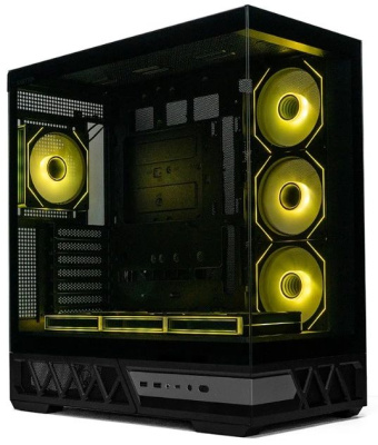 ������ XASTRA Q700 7ARGB-FG-C10-UC Black ATX/Aquarium/Screewless/7x120mm ARGB PWM FG fans/Argb+PWM HUB 10port/Type C / Q700-7FG12A-C10-UC