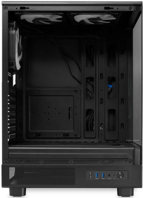 ������ �� ��� ����� ������� HSPD F510, Panoramic Mid Tower, Black, F510-TGBK-ARGB