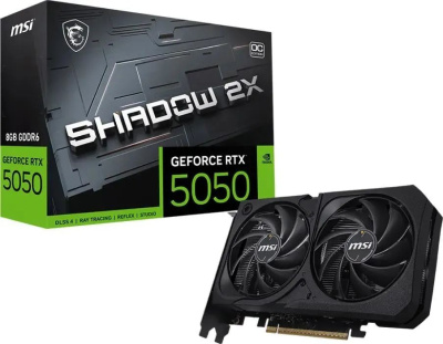 ���������� MSI NVIDIA GeForce RTX 5050 Shadow 2X OC 8GB, GDDR6, OC, Ret