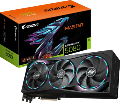 ���������� Gigabyte NVIDIA GeForce RTX 5080 AORUS MASTER OC 16Gb (GV-N5080AORUS M-16GD)