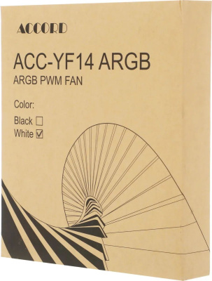 ���������� ��� ������� Accord ACC-YF14 ARGB 140�140x25 ����� 4-pin (ACC-YF14 ARGB WHITE) brown box