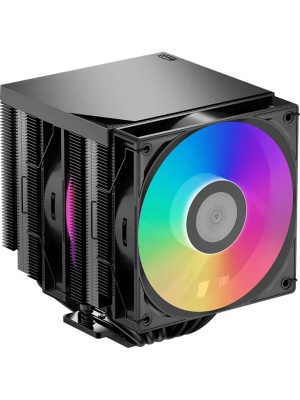 ����� ��� ���������� PCCooler RT620Pro TC ARGB BK (265W, 4-pin PWM, 157.5mm, Al/Cu, 6x6mm, 2x120mm, 73.32CFM, 34.9dBA, 2200RPM, S: 1851/1700/1200/115X, AM5/AM4, black)