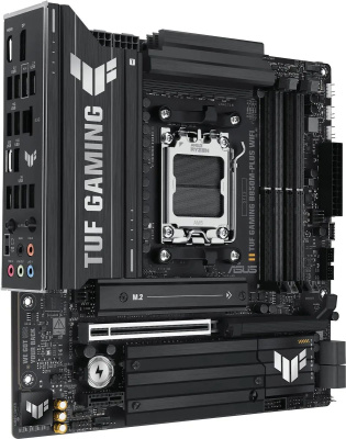 ����������� ����� ASUS TUF GAMING B850M-PLUS WIFI, SocketAM5, AMD B850, mATX, Ret 90MB1IY0-M0EAY0