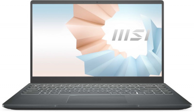  MSI Modern 14 B11MOU-863RU Core i7 1195G7 8Gb SSD512Gb Intel Iris Xe graphics 14" IPS FHD (1920x1080) Windows 10 dk.grey WiFi BT Cam