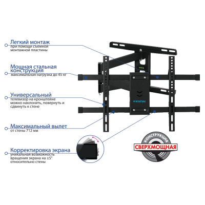  Kromax DIX-20  22"-65" max.45 VESA 400x400 -  