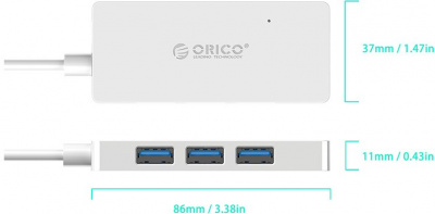 USB- Orico HS4U-U3-WH