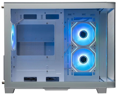 ������ XASTRA QR500M 3ARGB-FM-C10-UC White mATX/Aquarium/ 2 Curve Glass /3x120mm ARGB PWM FM fans/ Argb+PWM HUB 10port /Type-C/ QR500M-3FM12A-C10-UC-WH