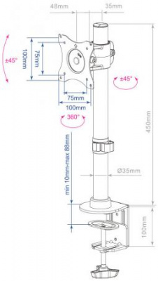 ��������� ��� �������� ARM Media LCD-T41 15"-32" max 10�� VESA 100�100