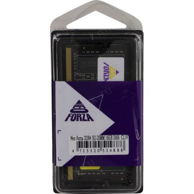 ������ ��� �������� Neo Forza SO-DIMM DDR4 DIMM 16 �� PC4-21300 (DDR4 2666 ���) (NMSO416E82-2666EA10)