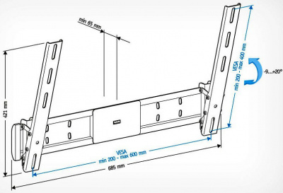��������� Holder LCD-T6609 Black ��� ���������� 42 - 65