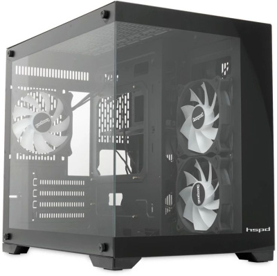 ������ �� ��� ����� ������� HSPD F330, Panoramic Mini-tower, Black, F330-TGBK-ARGB