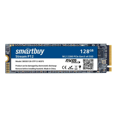 SSD- 128Gb Smartbuy Stream P12 SBSSD128-STP12-M2P3, M.2, NVMe PCIe3