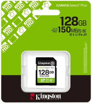 ���� ����� SDXC 128GB Kingston SDS3/128GB Canvas Select Plus w/o adapter