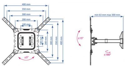 ��������� Kromax DIX-18 ����� 22-55" max 40�� VESA 400x400 ������� � ������