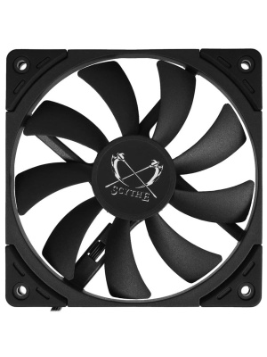 ����� ��� ������� Scythe Kaze Flex II 120 Slim (120x120x15mm, 4-pin PWM, 48CFM, 27.8dBA, 1800RPM, Black)