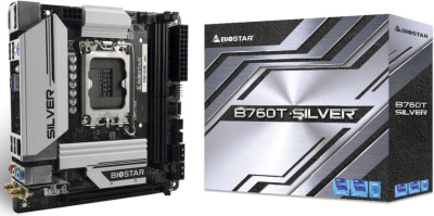 ����������� ����� Biostar B760T-Silver, Socket LGA 1700, Intel B760, mini-ITX, Ret