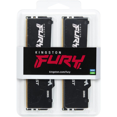 ����������� ������ 32Gb DDR5 6800MHz Kingston Fury Beast (KF568C34BBEAK2-32) 2x16Gb KIT