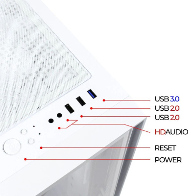 ������ �� ��� �� Ginzzu CL520 White mATX