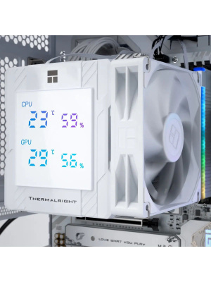 ����� Thermalright Peerless Assassin 120 Digital White LGA115X/1200/1700/1851AM4/AM5 (Dual Tower, 2x120mm PWM Fan, ������ ���������, 6 ����. ������ 6��) / TRPA120DW