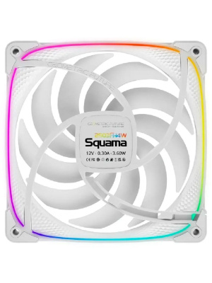 �������� ������������ (3 ��.) Geometric Future Squama 2503RW-14 Reverse White / 140mm, PWM, 2100 RPM, 71.80 CFM, 34.0 dBA, 5V ARGB / 1F2503R314100