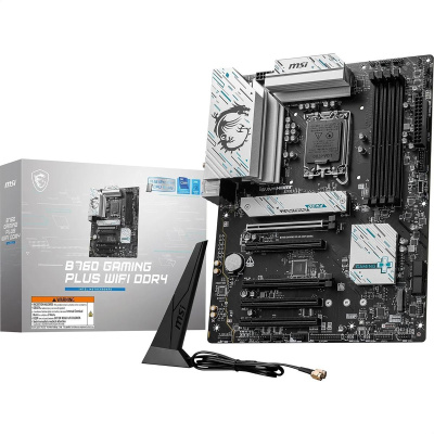����������� ����� MSI B760 GAMING PLUS WIFI DDR4, LGA 1700, Intel B760, ATX, Ret