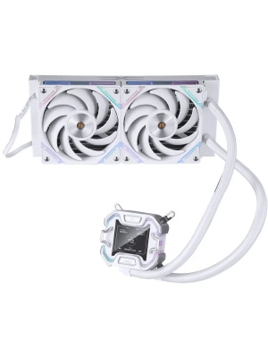 ������� �������� ���������� 1STPLAYER X-240 White / 2x120mm, ARGB, IPS display / X-240-WH