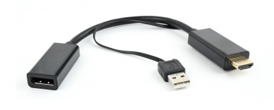  HDMI->DisplayPort, Cablexpert DSC-HDMI-DP, HD19M+USBxHD20F, 