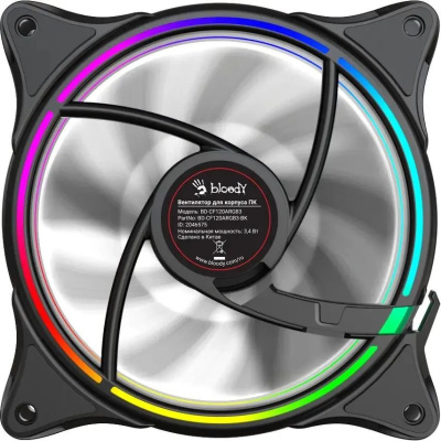 ���������� ��� ������� Bloody BD-CF120ARGB3 ARGB 120�120x25 ������ 4-pin 27�� (BD-CF120ARGB3-BK) Ret