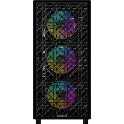 ������ MidTower FORMULA (AEROCOOL) MANA DYNAMIC black (ATX, ��� ��, 2xUSB Type-A+USB Type-C) (Mana Dynamic Black)