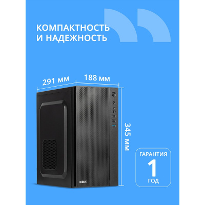 ������ CBR Minitower MX12 c �� 500W, Mini-Tower, Black (PCC-MATX-MX12-500W2)