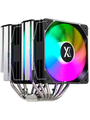 ����� XASTRA AX620 Basic ARGB LGA1851/1700/1200/115X/AM5/AM4 (Dual Tower, TDP 265W, 6 ����.������ 6�� , 2x PWM 120mm ARGB ,������ ��������� ) RET