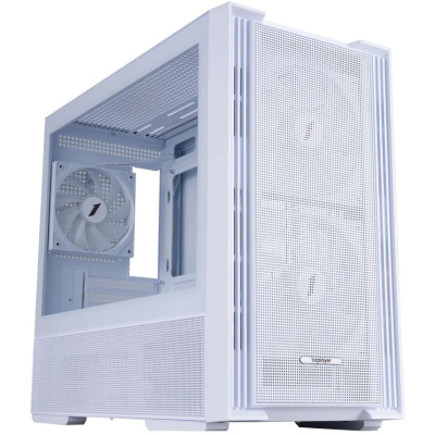 ������ 1STPLAYER AU6 ARGB White / mATX / 2x140mm & 3x120mm ARGB fans / AU6-WH-2FA7-14-W-2FA7R-W-1FA7-W