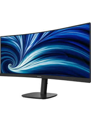 ������� 34" Philips 34B2N3500C Curved 3440x1440, WLED, 21:9, VA, 350cd, 4ms, 3500:1, 178/178, 2*HDMI, DP, 4x USB 3.2, USB-C(90W), SmartKVM, RJ45, 120Hz, Tilt, Height, Swivel, Sptak, Internal, VESA, Black, 3y