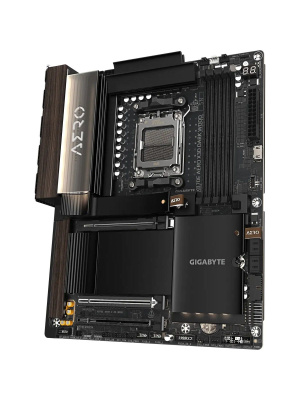 ����������� ����� Gigabyte X870E AERO X3D DARK WOOD X870E, AM5, 4*DDR5, 3*PCIEx16, 4*M.2, 1*TypeC, 5*USB3.2Gen2, 7*USB3.2Gen1, 4*USB2.0, 4*SATA3.0, 2*5G, 2*Type-C(DP), HDMI, ATX, RTL