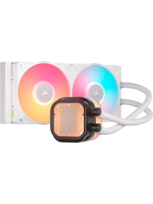 ������� ����������� ���������� Corsair iCUE LINK TITAN 240 RX LCD (240mm, White, RGB/ Fans: 2x120mm, 73.5CFM, 36dBA, 2100RPM/ S: 1851, 1700, AM5, AM4)