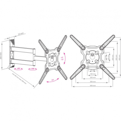 ��������� Kromax OPTIMA-406, LCD/LED �� 22"-65", grey