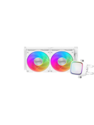 ������� ���������� ��� ���������� SAMA L50 240WH (290W, 240mm, White, ARGB/ Fans: 2x120mm, 72.3CFM, 28dBA, 2200RPM/ Pump height 66mm, 3000RPM, Rad thickness 27mm/ S: 1851, 1700, 1200, 115X, AM5, AM4)