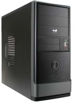 ������ IN-WIN EAR002BG w/o psu, Mid Tower, Black, Ext:5.25" x2; 3.5 x1 (6151358) (513585)