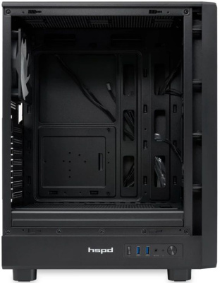 ������ �� ��� ����� ������� HSPD M510, Mesh Mid Tower, Black, M510-TGBK-ARGB