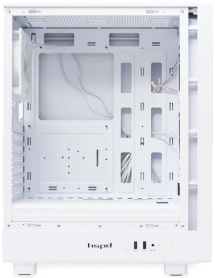 ������ �� ��� ����� ������� HSPD M510, Mesh Mid Tower, White, M510-TGWH-ARGB