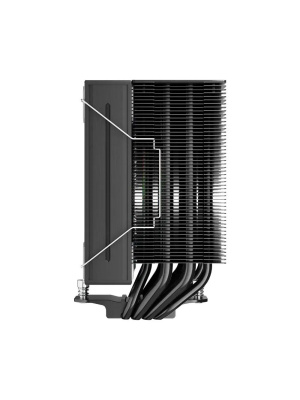����� 1STPLAYER PS130 Black / 2HPx6mm + 2HPx8mm, 220W TDP, single tower, 1x130mm ARGB fan, 500-1600 RPM, 78 CFM, 32.3 dBA / PS130-BK