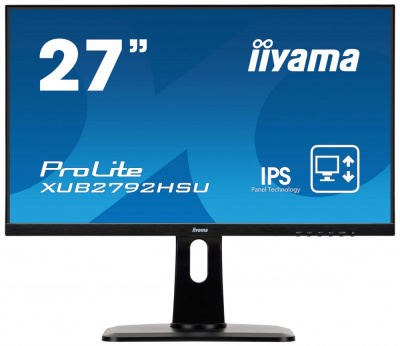  Iiyama 27" ProLite XUB2792HSU-B1  IPS LED 5ms 16:9 HDMI M/M  HAS Pivot 250cd 178/178 1920x1080 D-Sub DisplayPort FHD 6.5