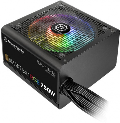 ���� ������� Thermaltake ATX 750W Smart BX1 (PS-SPR-0750NHSABE-1) RGB 80+ bronze (24+4+4pin) APFC 120mm fan color LED 8xSATA RTL