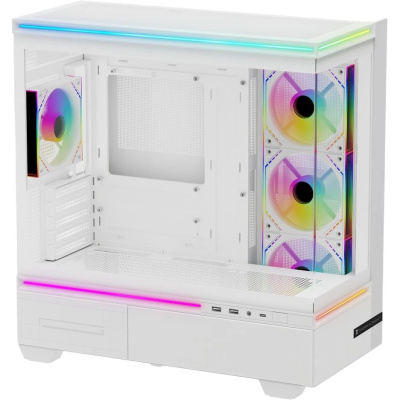 ������ Thermalright M10 White FAN4-M / TG / 4x120mm ARGB PWM Fans / USB TYPE-C / mATX  / TRTLM10WF4M