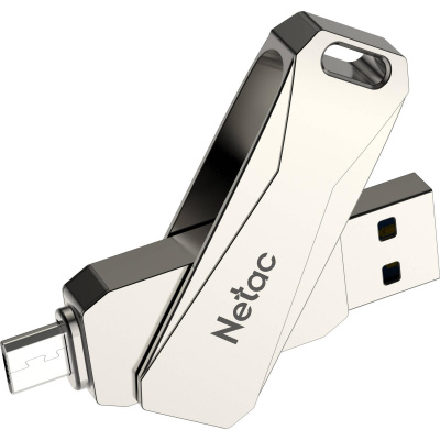 USB Flash ���������� 128Gb Netac U782C Silver