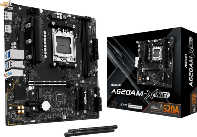 ����������� ����� ASRock A620AM-X WiFi, Socket AM5, AMD A620A, mATX, Ret