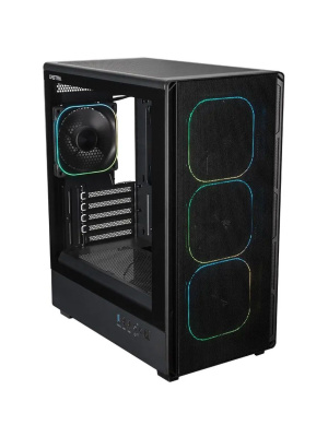 ������ XASTRA A315M 4ARGB-FG Black mATX/Mesh/ Screwless TG/ 4x120mm FG ARGB PWM fans/ A315M-4FG12A