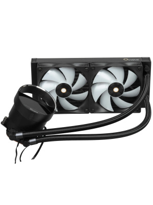 ������� �������� ���������� Ocypus Sigma L24 BK ARGB, 240mm, LCD Pump 2.4", 2x120mm ARGB fans, LGA115X/1200/1700/18XX, AM4/AM5