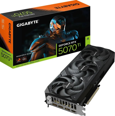 ���������� Gigabyte NVIDIA GeForce RTX 5070 TI Windforce 16Gb GDDR7 GV-N507TWF3OC-16GD 1.0 Ret