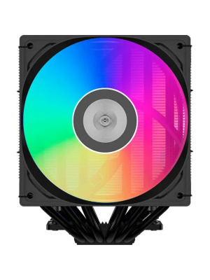 ����� ��� ���������� PCCooler RT620 ARGB BK (250W, 4-pin PWM, 157mm, Al/Cu, 6x6mm, 2x120mm, 73.32CFM, 34.9dBA, 2200RPM, S: 1851/1700/1200/115X,AM5/AM4, black)
